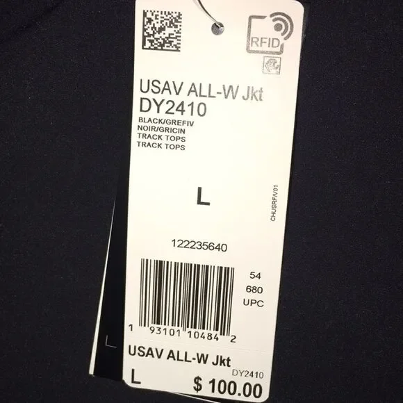 New Black Adidas Team USA Olympics Volleyball Hooded Hoodie Sweatshirt Jacket L - Picture 3 of 6